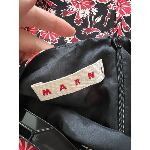 Marni silk blend floral a-line Mini dress IT40 - Picture 6 of 9